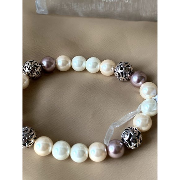 SOLD Valerie Parr Hill Faux Pearl Prayer Box Bracelet NEW WITH TAG - Picture 3 of 6